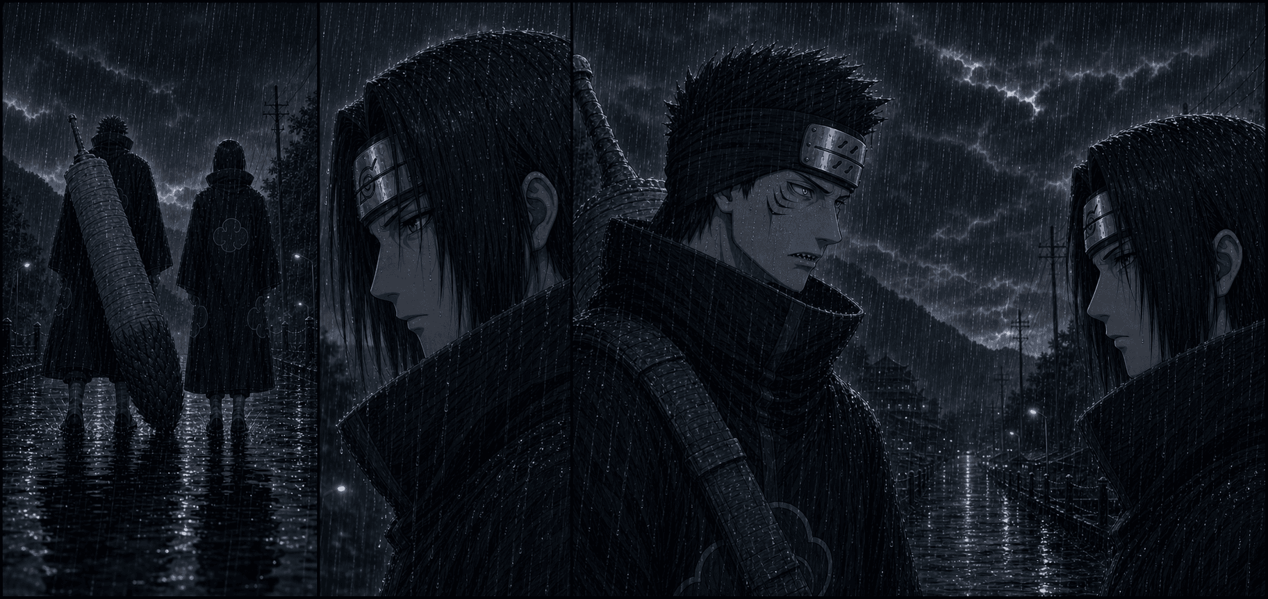 雨夜漫画横向视觉图